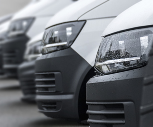 A small fleet of commercial vehicles covered by a small fleet insurance policy arranged by CSW Insurance Brokers.